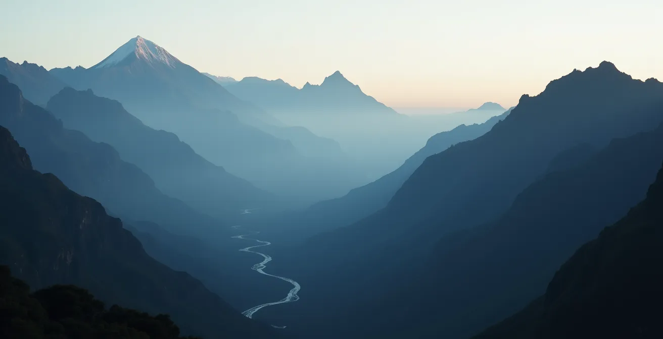 Vue panoramique des cirques montagneux de La Réunion, anciens refuges des esclaves marrons